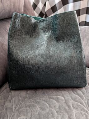 Portland Leather Butterfly Bucket Bag In Boreal Or Lagoon?